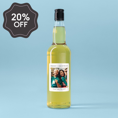 Personalised Merry Christmas Photo Upload Whisky 70cl