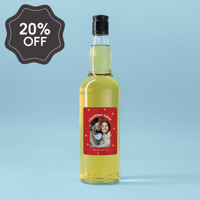 Personalised Christmas Spirit Photo Upload Whisky 70cl