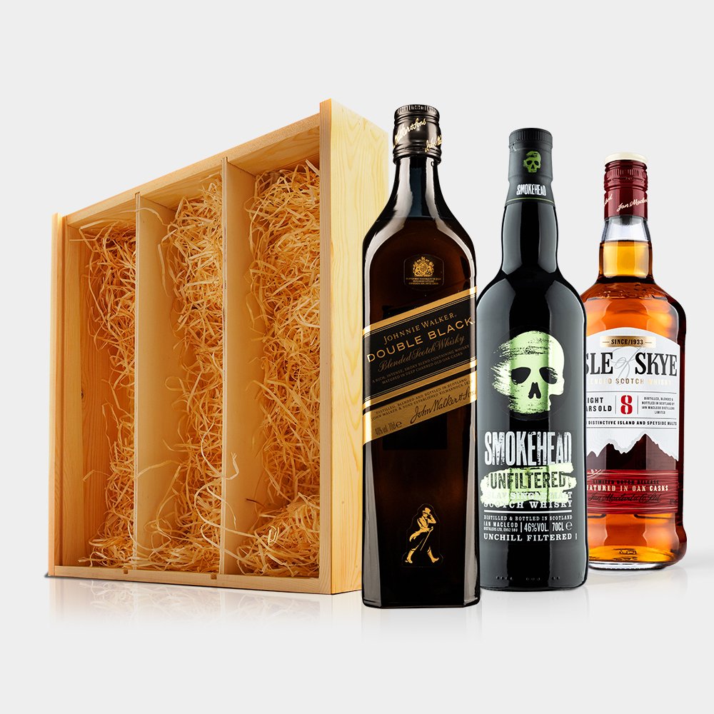 Virgin Wines Whisky Discovery Trio In Wooden Gift Box