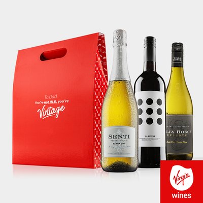 Virgin Wines To Dad YNOYV Wine Trio with Prosecco