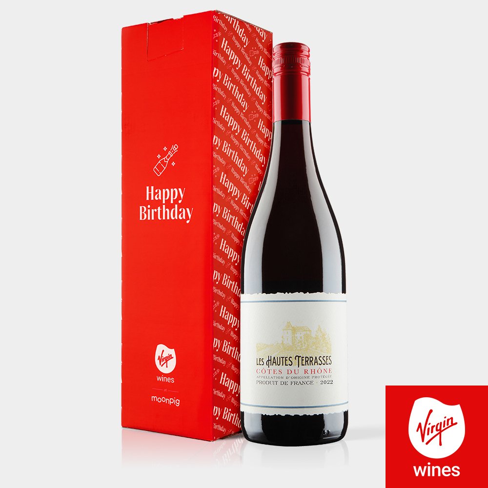Virgin Wines Happy Birthday Cotes Du Rhone Red Wine 75Cl
