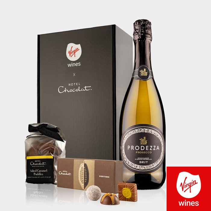 Virgin Wines Prosecco and Hotel Chocolat Gift
