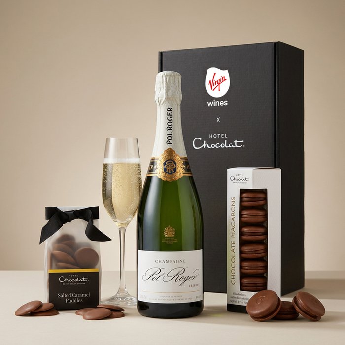 Virgin Wines Pol Roger Champagne & Hotel Chocolat Gift