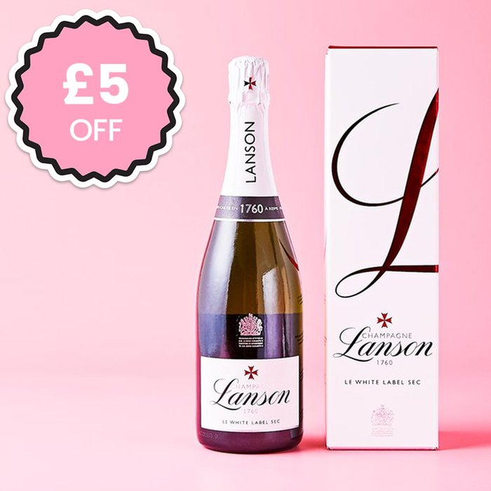 Lanson Le White Label Sec Champagne 75cl Gift Box