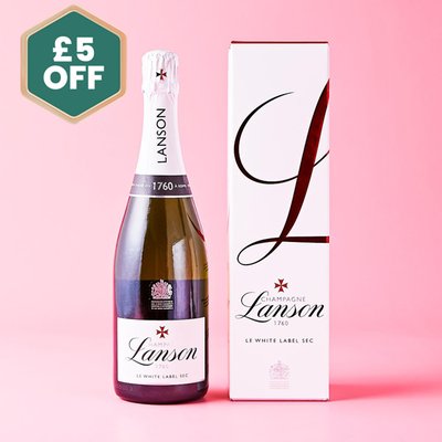 Lanson Le White Label Sec Champagne 75cl Gift Box