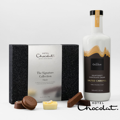 Hotel Chocolat Classic Signature & Velvetised Salted Caramel Cream Gift Set