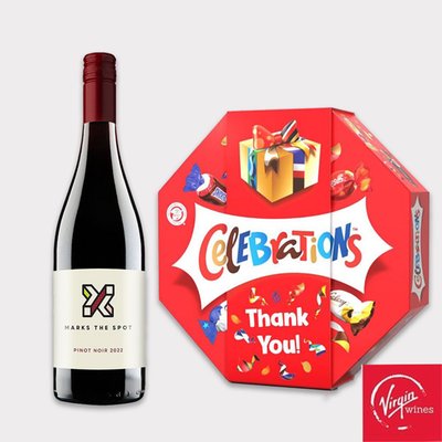 X Marks The Spot Pinot Noir & Celebrations Centrepiece 'Thank you' 385g