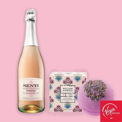 Virgin Wines Senti Prosecco Rosé 75cl & William Morris Lavender Bath Bomb