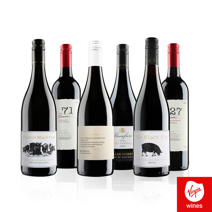 Virgin Wines Big Hitting Aussie Reds Gift Set (6 Bottles)