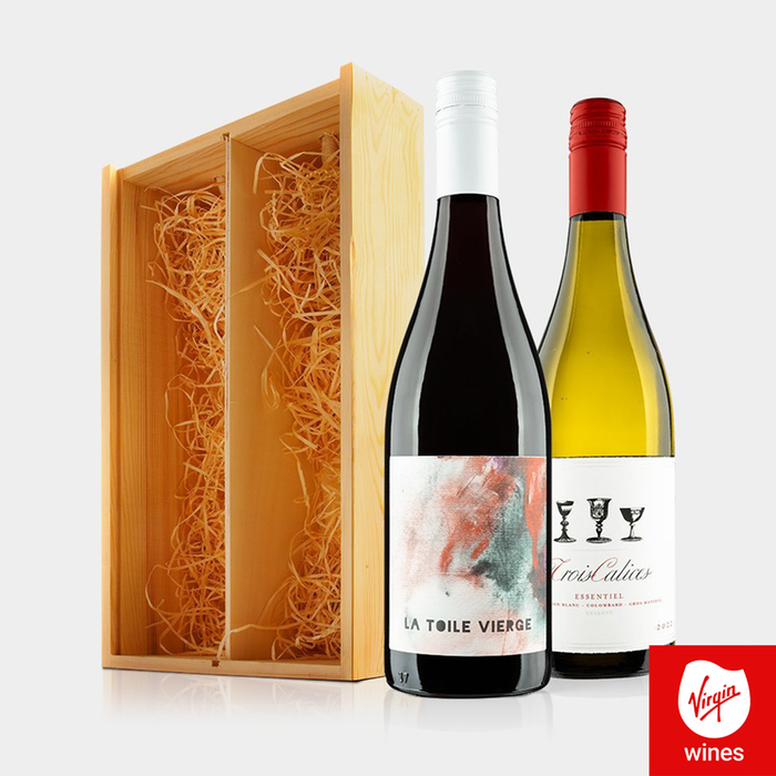 Virgin Wines French Wine Duo in Wooden Gift Box