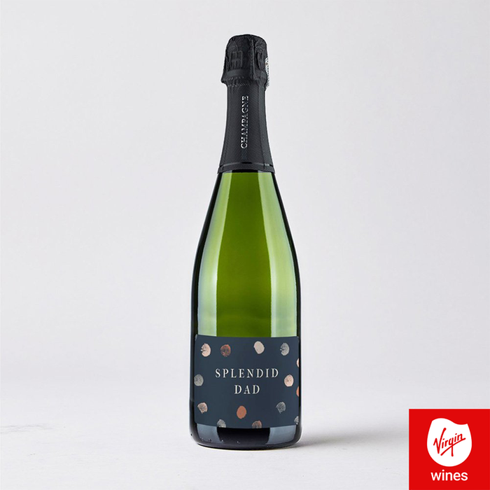 Personalised Virgin Wines 'Splendid Dad' Champagne 75cl