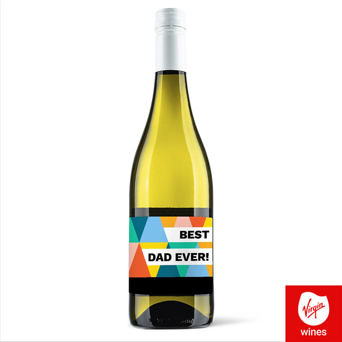 Personalised Virgin Wines Best Dad Ever White Wine 75cl