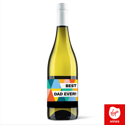 Personalised Virgin Wines Best Dad Ever White Wine 75cl