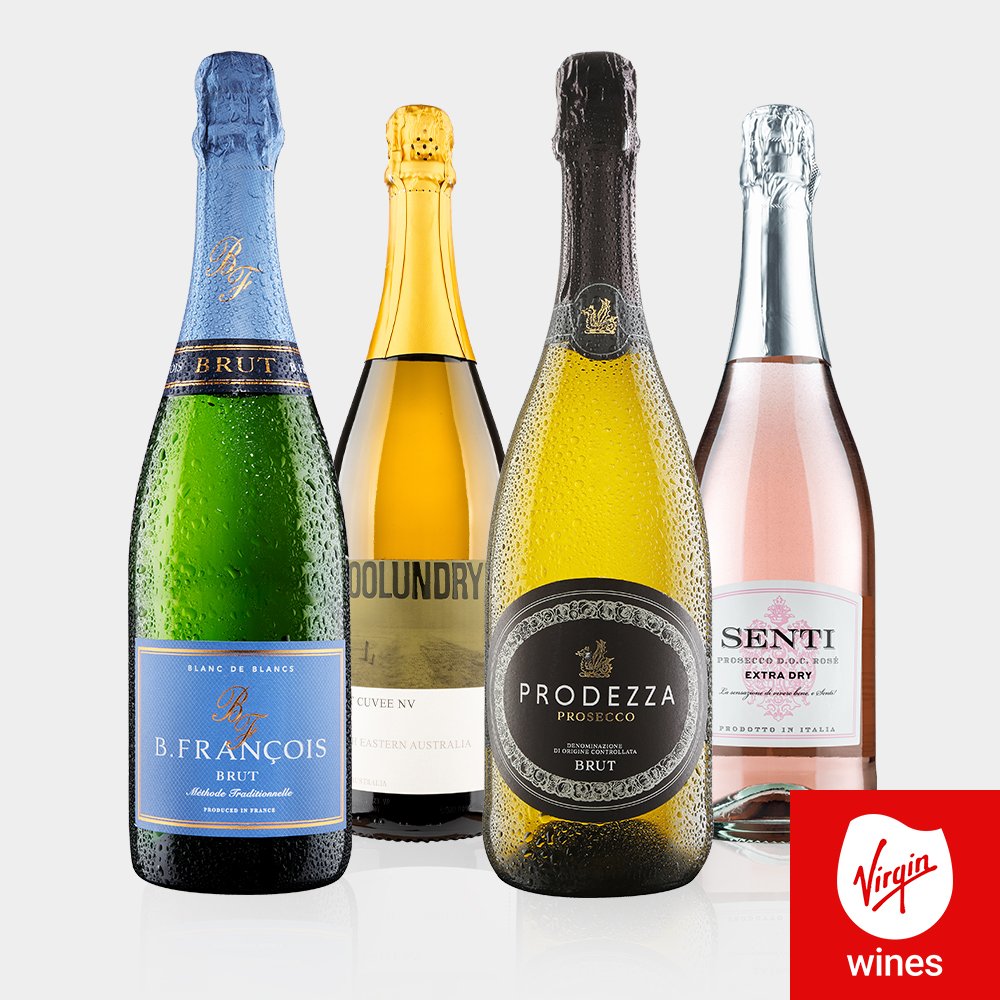 Virgin Wines 4 Bottle Sparkling Celebration Fizz Case 75Cl