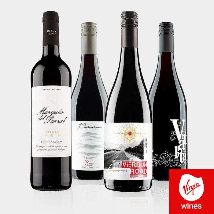 Virgin Wines 4 Bottle Deep Reds Selection Case 75cl