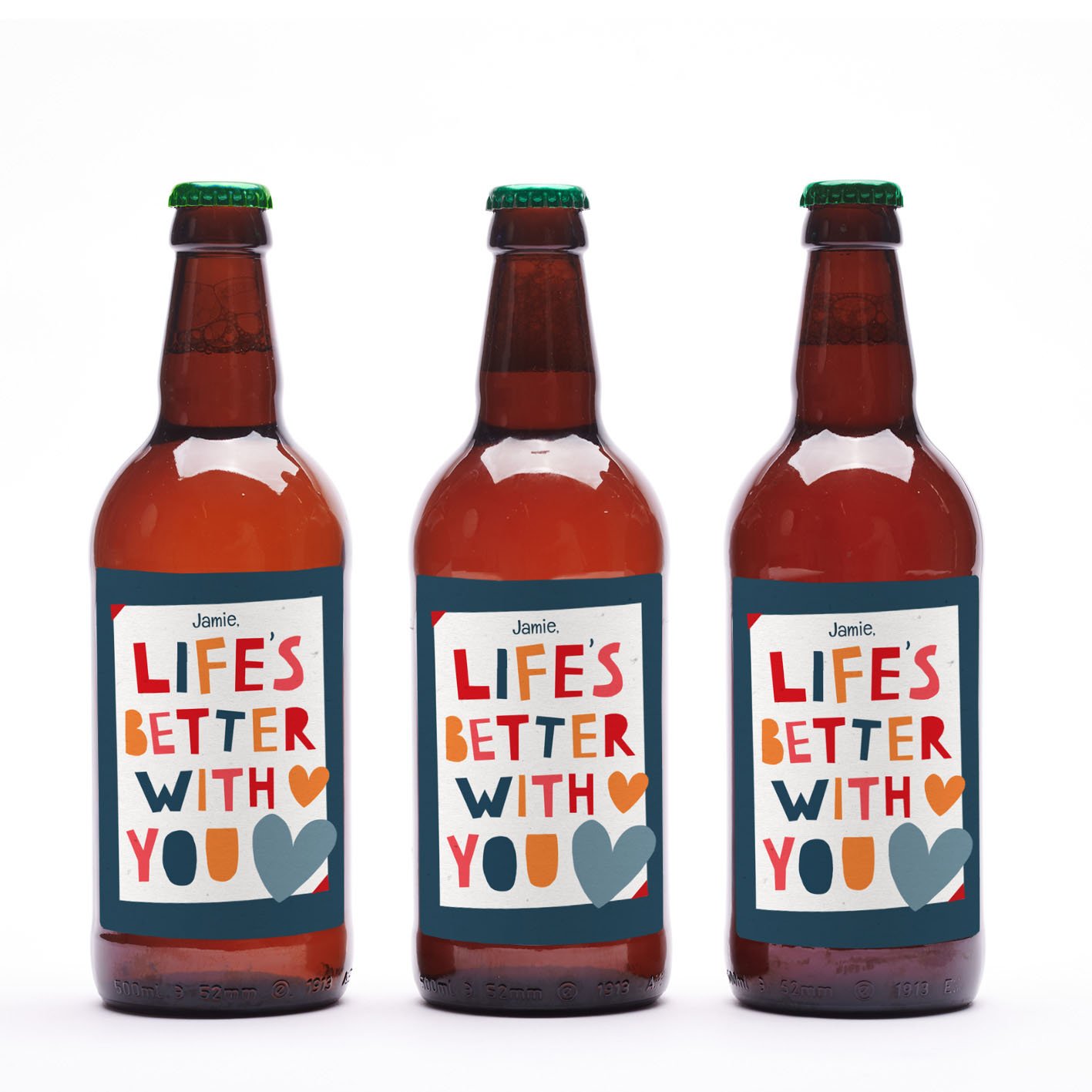 Hogsback Brewery Personalise Life's Better With You Beer Trio 3X500Ml Alcohol