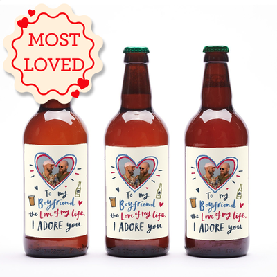 Personalised Boyfriend Beer Trio 3x500ml