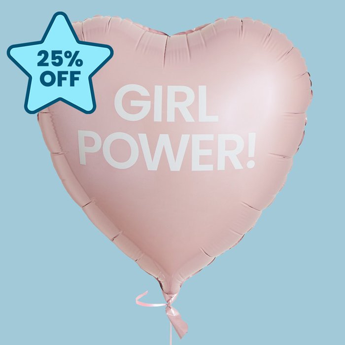 Girl Power Heart Balloon