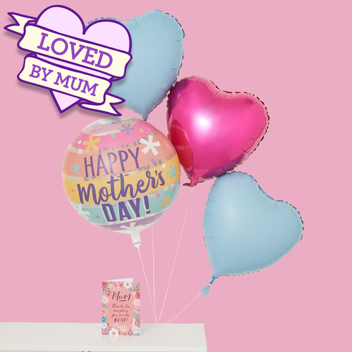 Happy Mother's Day Stripe Balloon Bundle