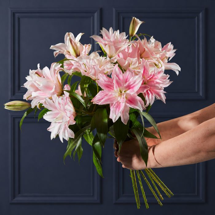 Pink Double Lillies Bouquet