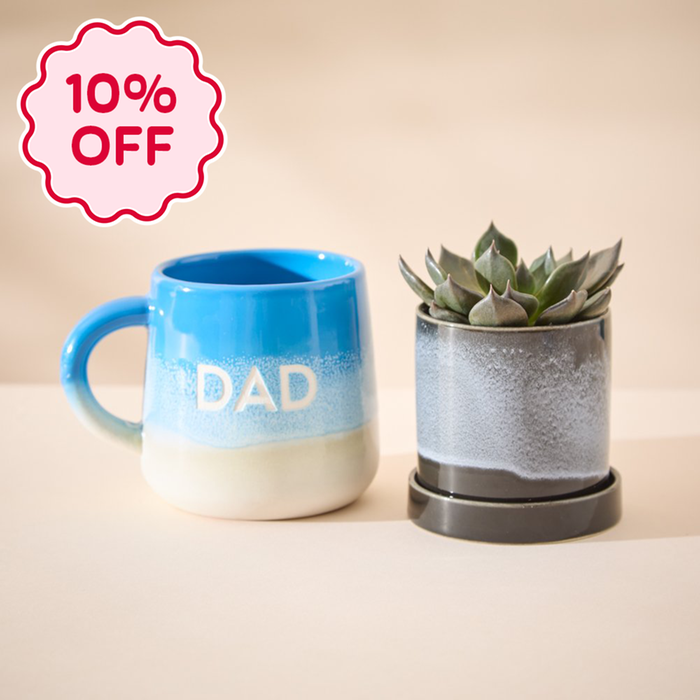 Glazed Planter & Dad Mug Gift Set