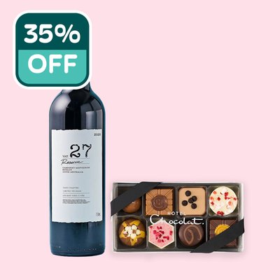 VAT 27 Merlot & Hotel Chocolat Everything Pocket 100g