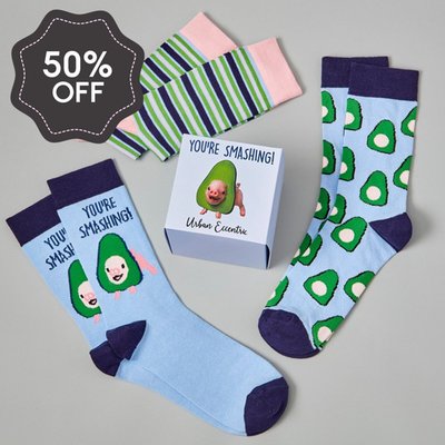 You're Smashing Avo Pig Adults 3pk Socks