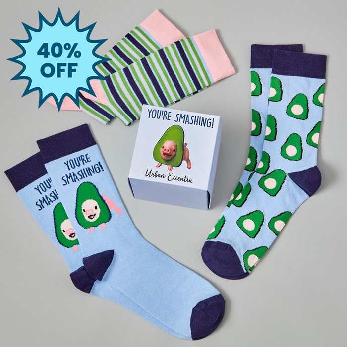 You're Smashing Avo Pig Adults 3pk Socks