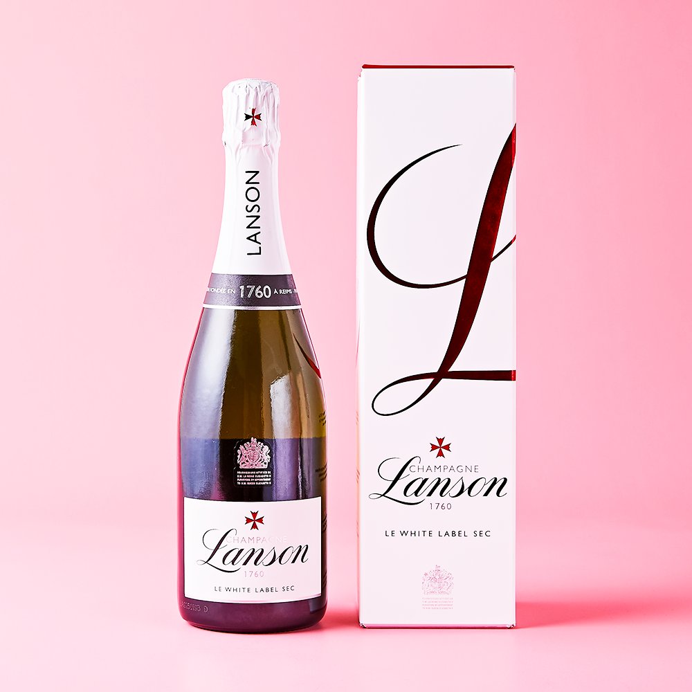 Lanson Le White Label Sec Champagne 75Cl Gift Box