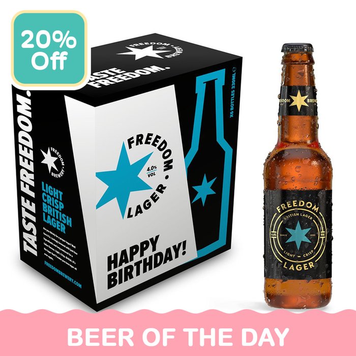Happy Birthday Freedom Brewery Lager 6x330ml