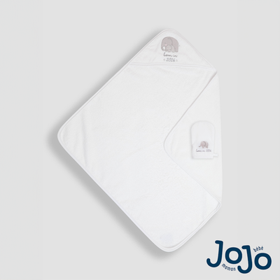 JoJo Maman Bébé Born in 2026 Hooded Towel & Wash Mitt