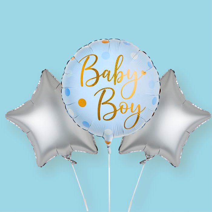 Baby Boy Balloon Trio