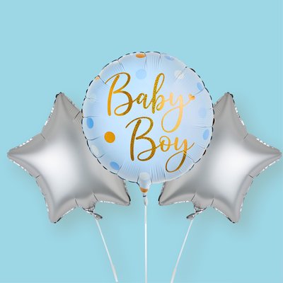 Baby Boy Balloon Trio