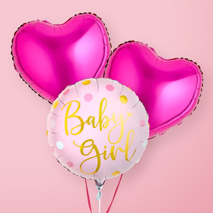 Baby Girl Balloon Trio