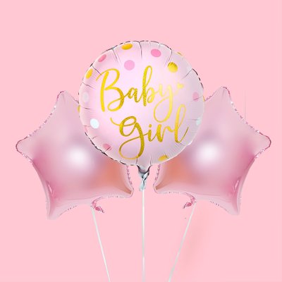 Baby Girl Balloon Trio