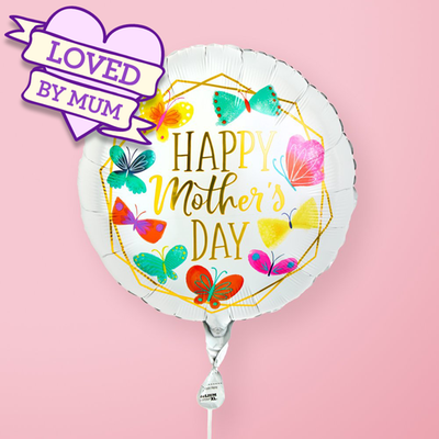 Happy Mothers Day Butterflies Balloon