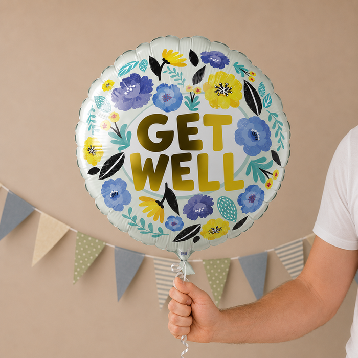Foil Balloon Get Well Flowers