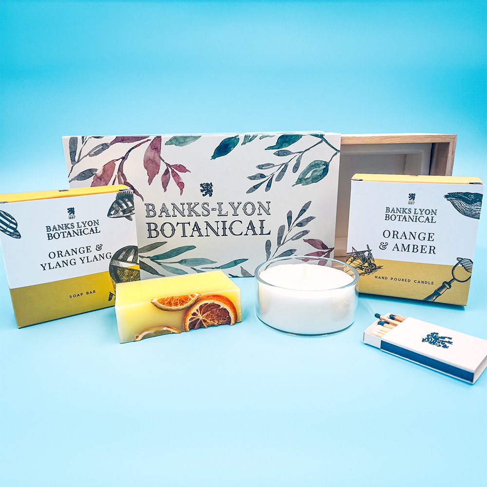 Banks Lyon-Botanical Orange & Amber Soap & Candle Gift Set