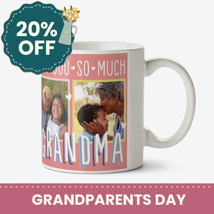 Multi Photo Upload Love You So much Grandma Mug