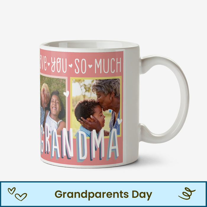 Love You So Much Grandma Multi Photo Upload Mug