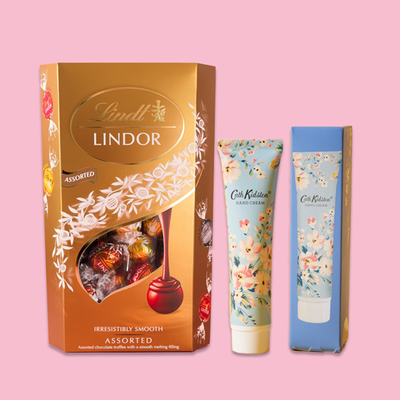 Cath Kidston Flowers Hand cream 30ml & Lindor Assorted 600g