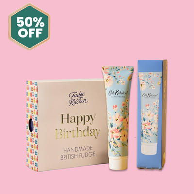 Cath Kidston Flowers Handcream 30ml & Happy Birthday Fudge Kitchen 