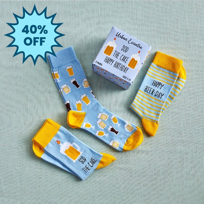 Sod The Cake Adults Birthday 3pk Socks