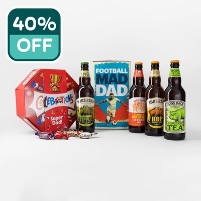 Superdad Celebrations 950g & Football Mad Dad Beer Gift Set
