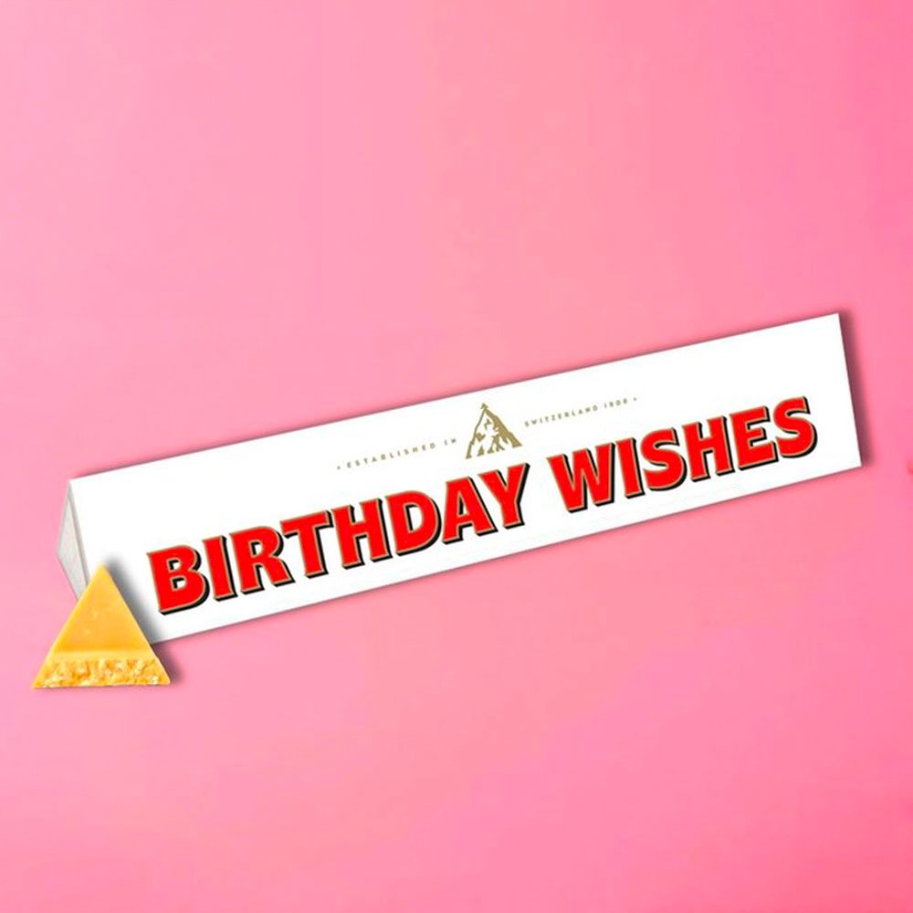 birthday Wishes White Chocolate Toblerone (360G) Chocolates