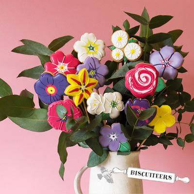 Biscuiteers Hand-Iced Bouquet Luxe Biscuit Tin