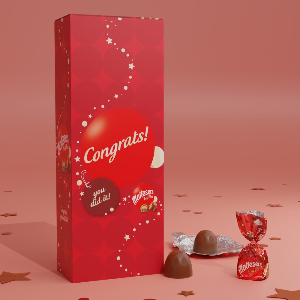 Maltesers Truffles 'congratulations' Large Box 455G Chocolates