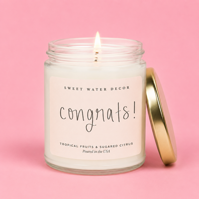 Congrats Candle 9oz by Sweet Water Decor