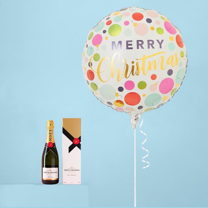 Christmas Balloon & Champagne Gift Set