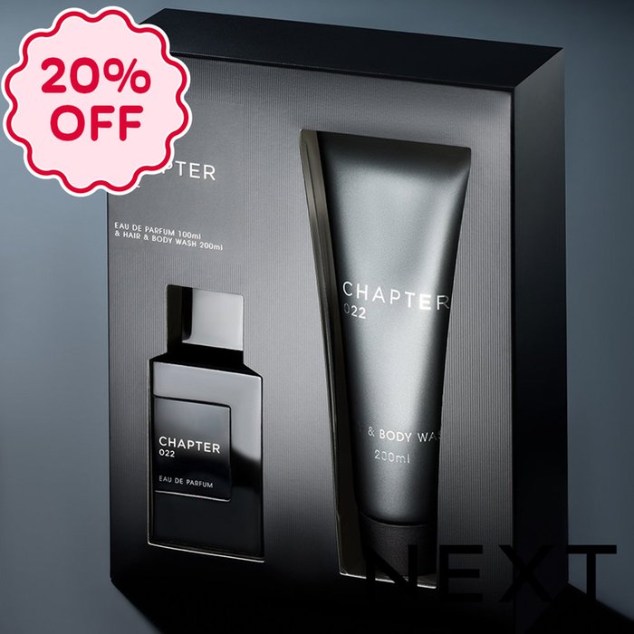 NEXT Chapter22 100ml Eau de Parfum and 200ml Body Wash Gift Set